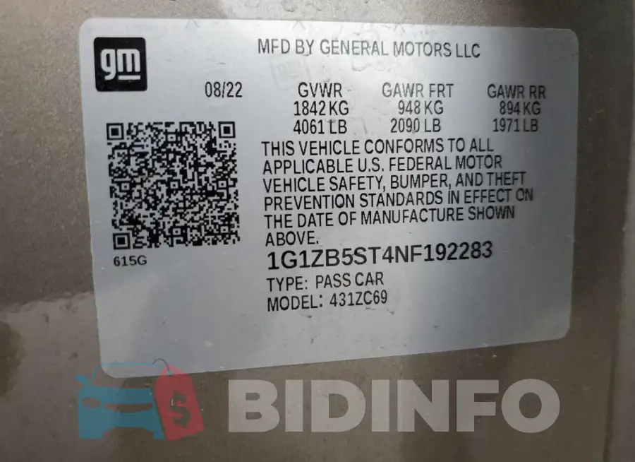 1G1ZB5ST4NF192283 Photo# 12