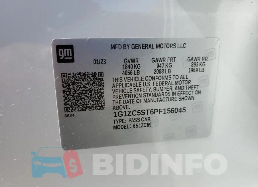 1G1ZC5ST6PF156045 Photo# 12