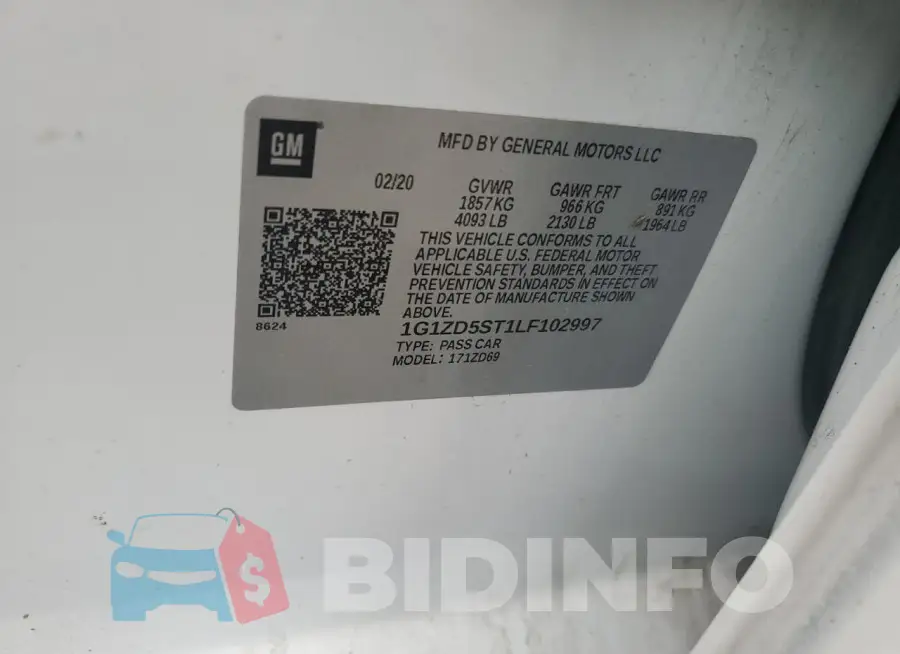 1G1ZD5ST1LF102997 Photo# 13