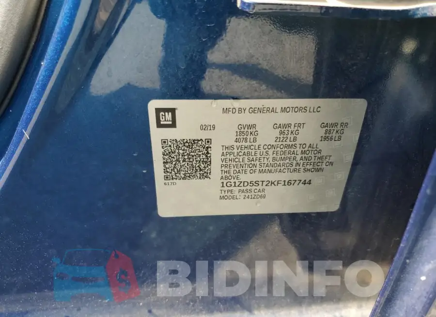 1G1ZD5ST2KF167744 Photo# 12
