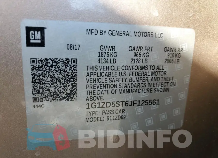 1G1ZD5ST6JF125561 Photo# 12