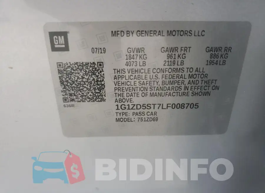 1G1ZD5ST7LF008705 Photo# 12