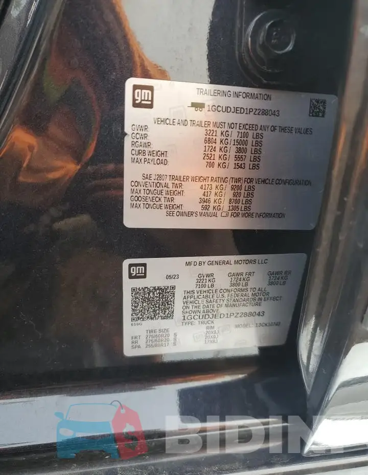 1GCUDJED1PZ288043 Photo# 12