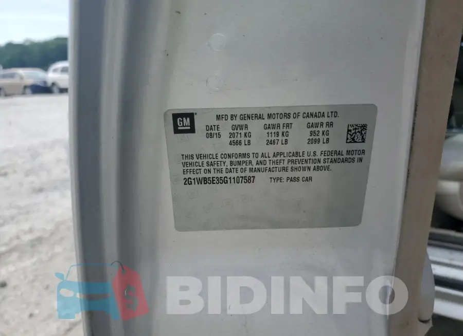 2G1WB5E35G1107587 Photo# 12
