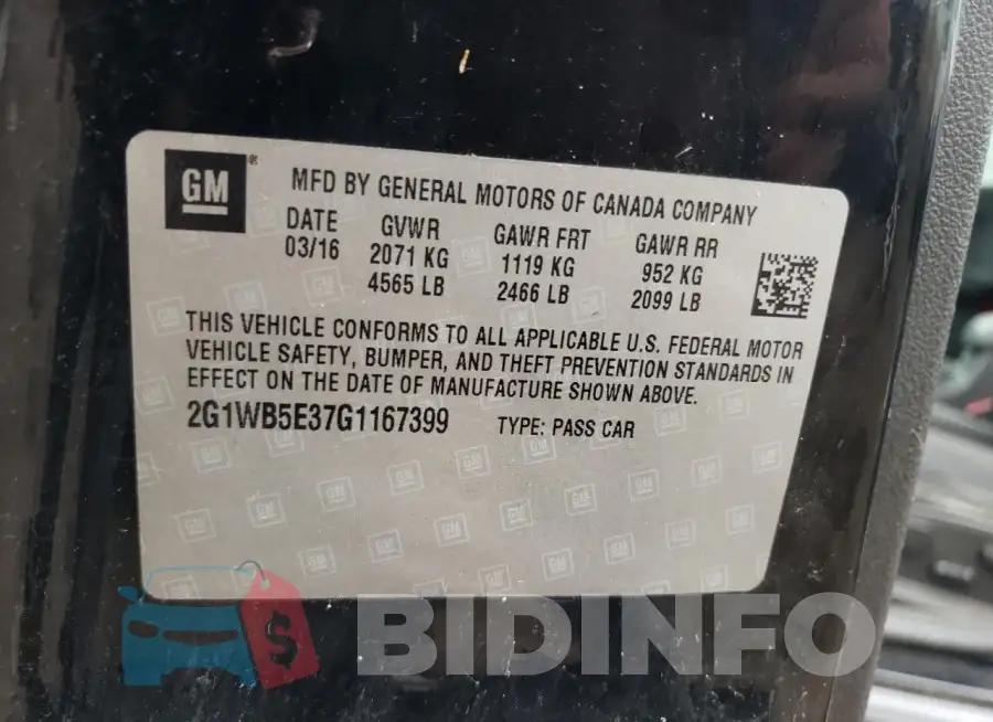 2G1WB5E37G1167399 Photo# 12