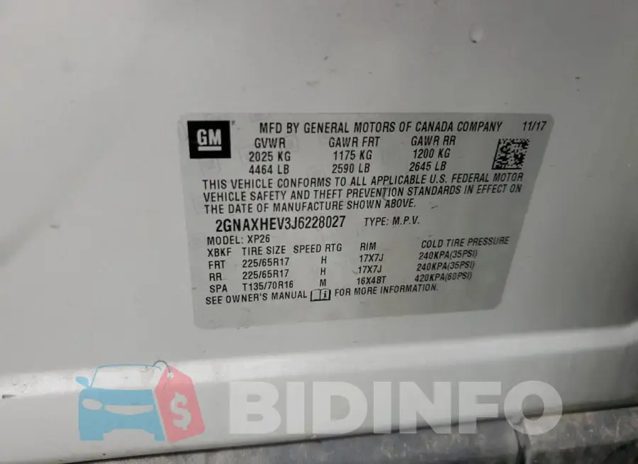 2GNAXHEV3J6228027 Photo# 12