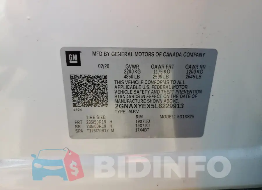 2GNAXYEX5L6229913 Photo# 13