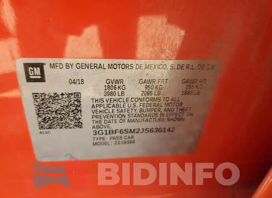 3G1BF6SM2JS636142 Photo# 13
