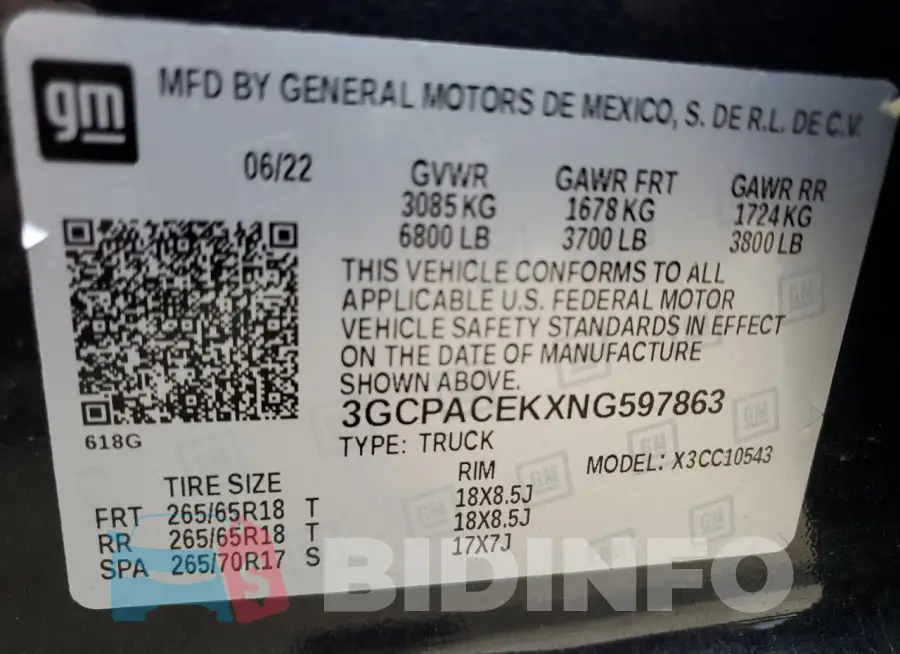 3GCPACEKXNG597863 Photo# 12