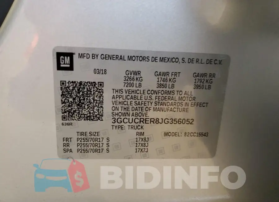 3GCUCRER8JG356052 Photo# 12