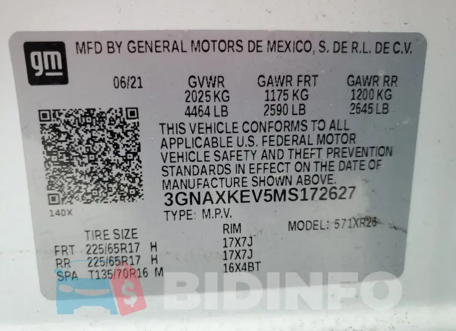 3GNAXKEV5MS172627 Photo# 13