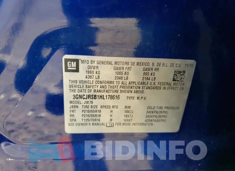 3GNCJRSB1HL178616 Photo# 13