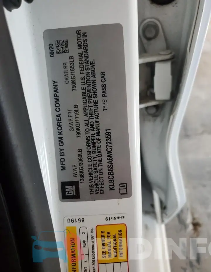 KL8CB6SA6MC723591 Photo# 12