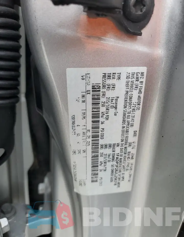 1FADP3F28JL256318 Photo# 12
