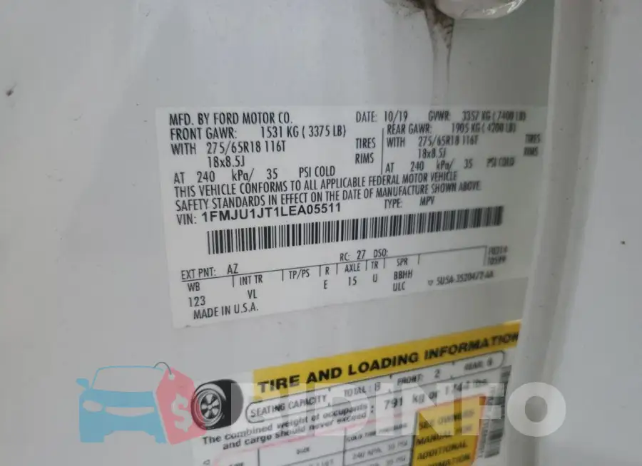 1FMJU1JT1LEA05511 Photo# 14