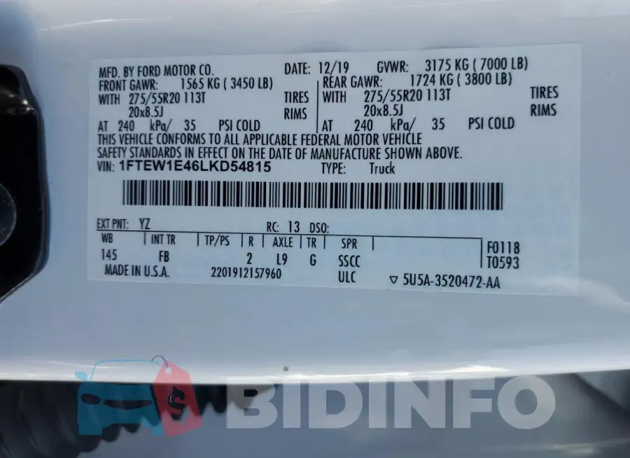 1FTEW1E46LKD54815 Photo# 13