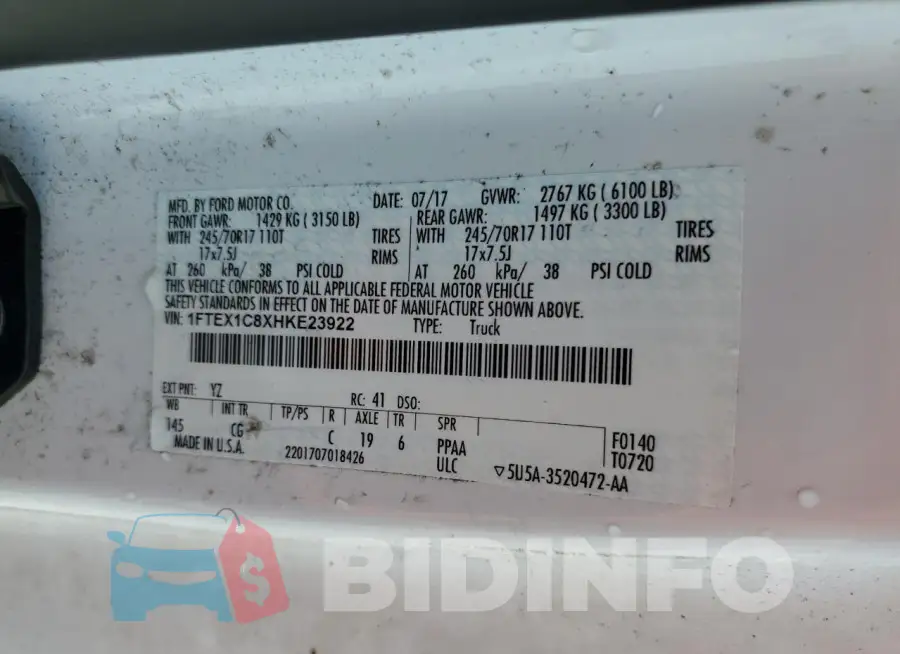 1FTEX1C8XHKE23922 Photo# 12