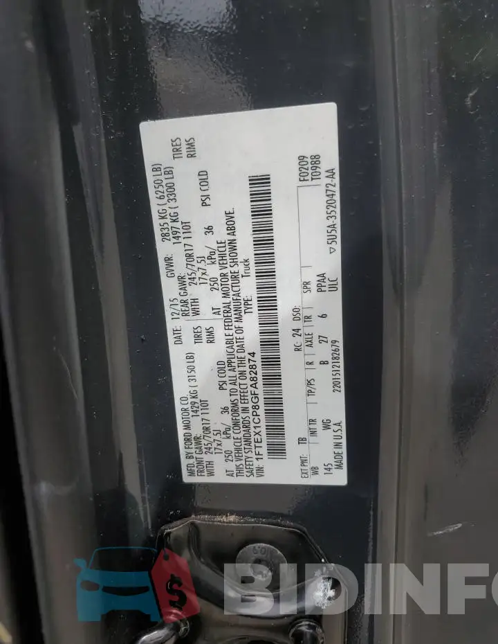 1FTEX1CP8GFA82874 Photo# 12
