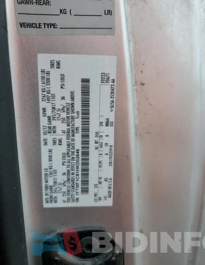 1FTMF1C81HKD02646 Photo# 12