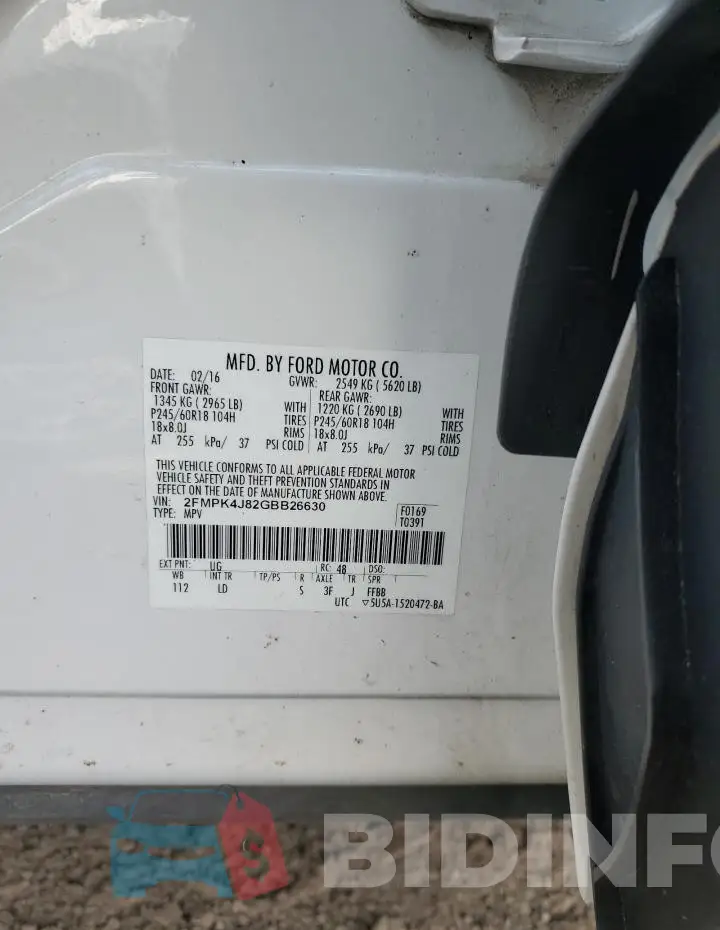 2FMPK4J82GBB26630 Photo# 12