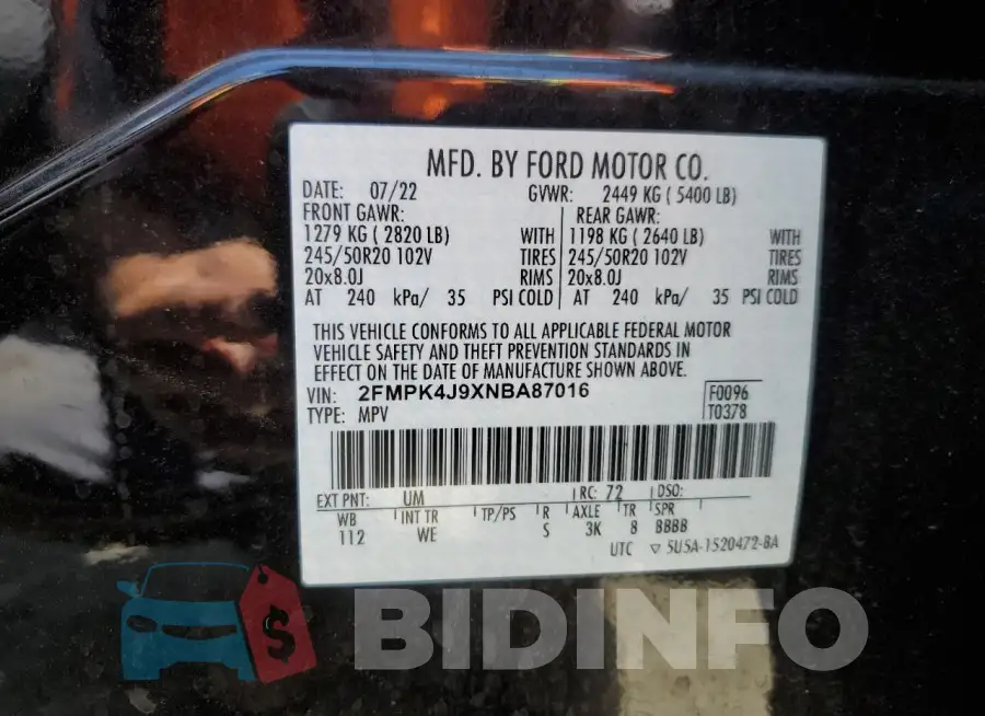 2FMPK4J9XNBA87016 Photo# 13