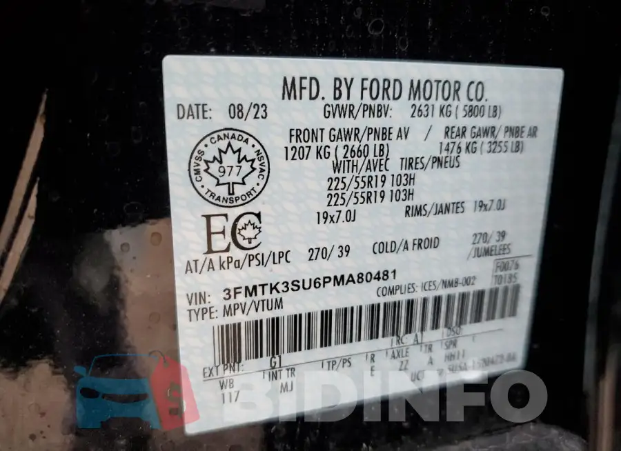 3FMTK3SU6PMA80481 Photo# 13