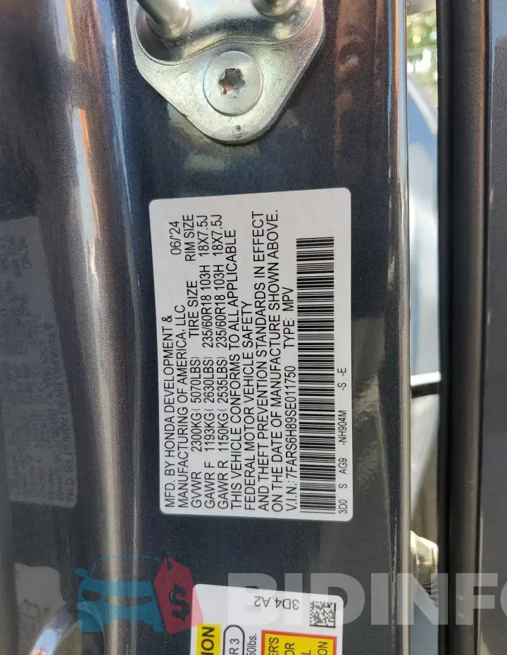 7FARS6H89SE011750 Photo# 13