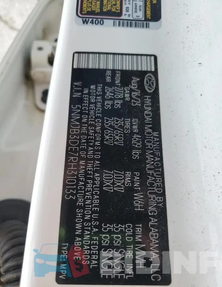 5NMJB3DE7RH310133 Photo# 14