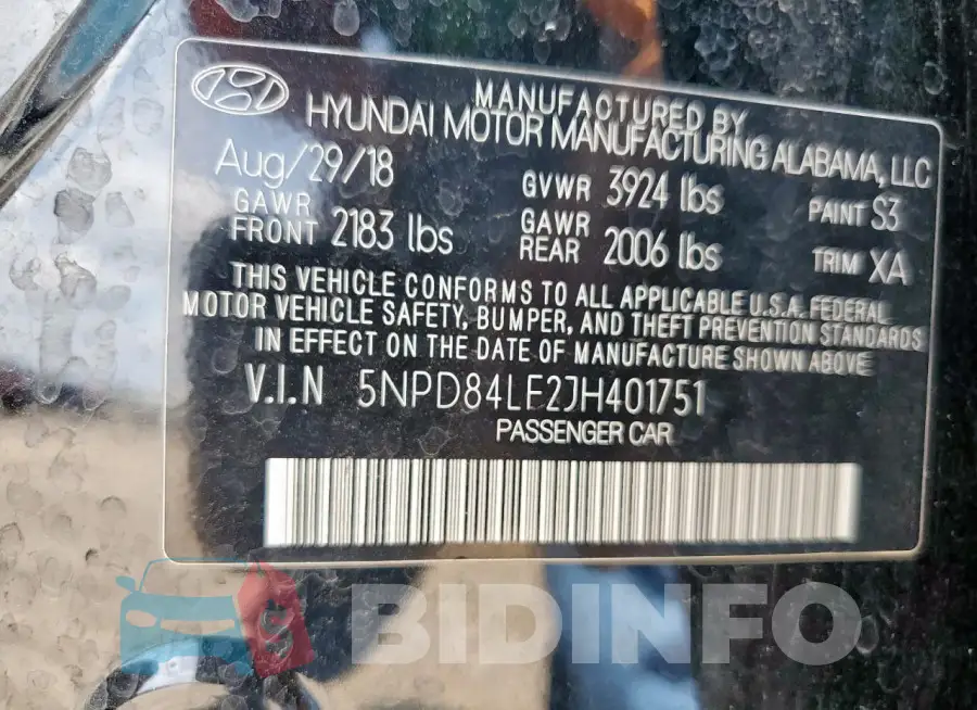 5NPD84LF2JH401751 Photo# 12