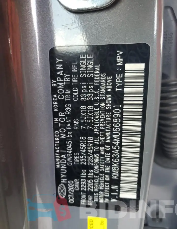 KM8K63A54MU668901 Photo# 12