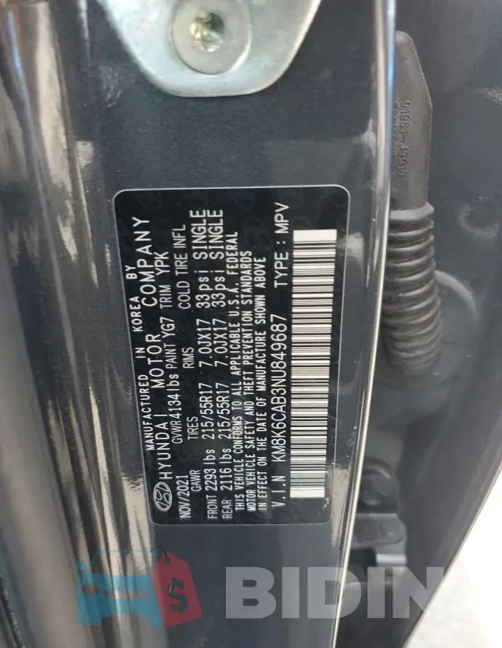 KM8K6CAB3NU849687 Photo# 13