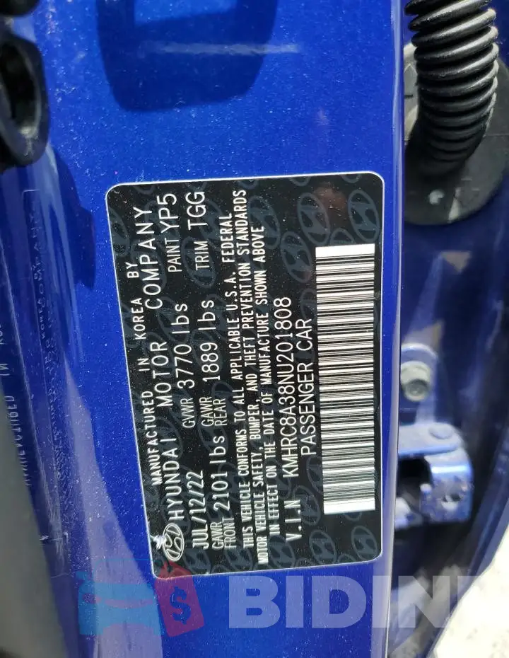 KMHRC8A38NU201808 Photo# 12