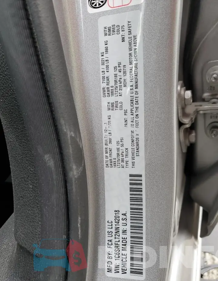 1C6SRFLT2NN142018 Photo# 13