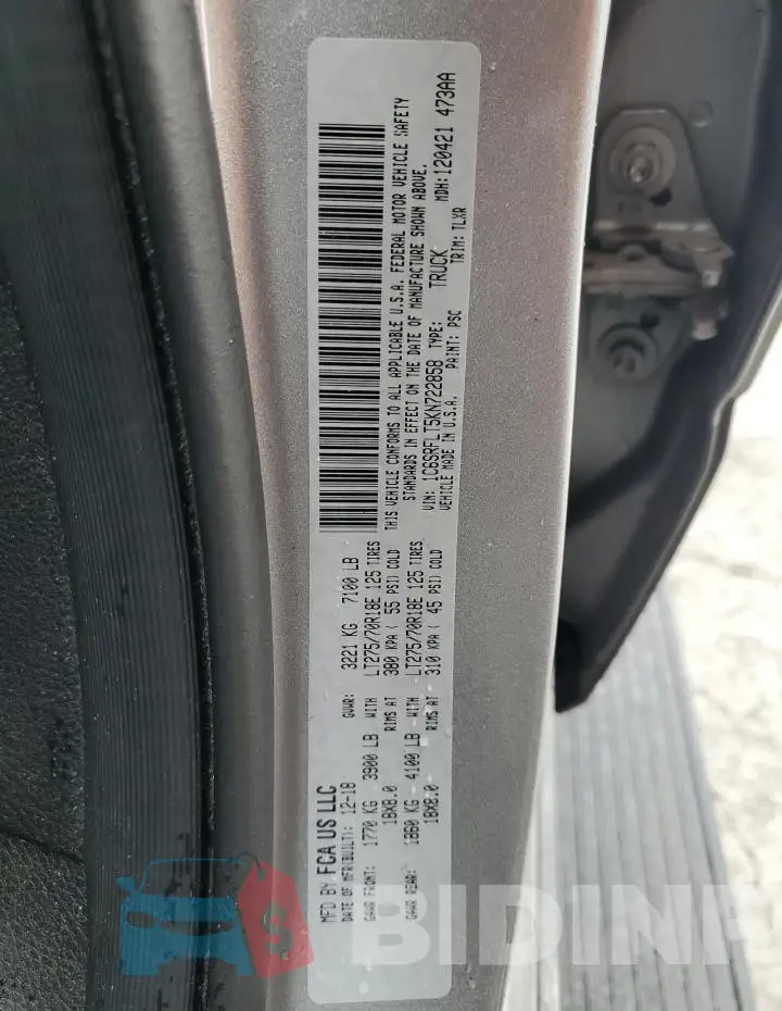 1C6SRFLT5KN722858 Photo# 12