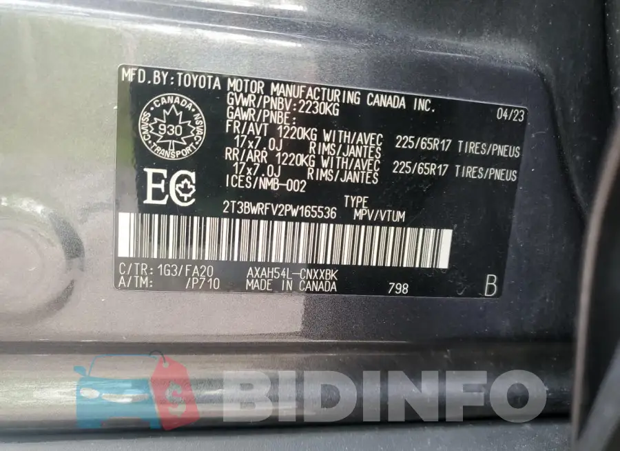 2T3BWRFV2PW165536 Photo# 14