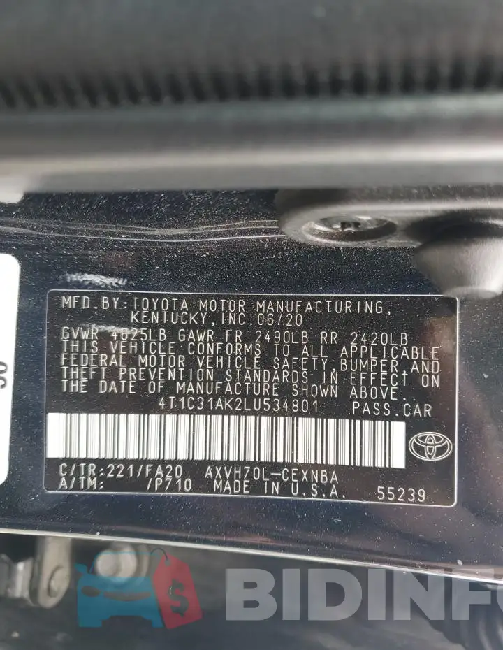 4T1C31AK2LU534801 Photo# 13