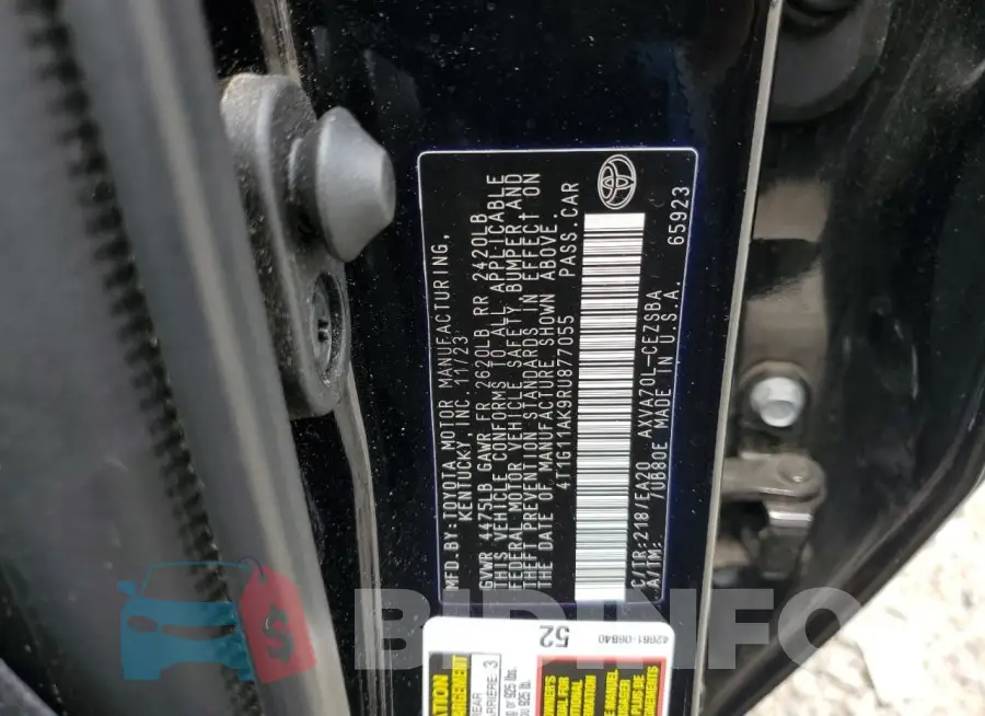 4T1G11AK9RU877055 Photo# 12