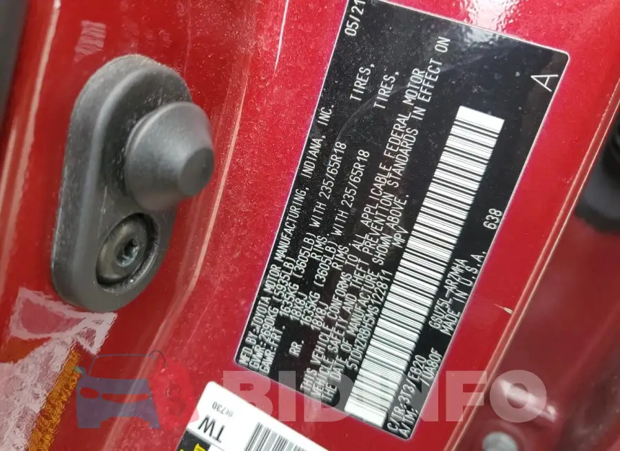 5TDHZRBH5MS122811 Photo# 12
