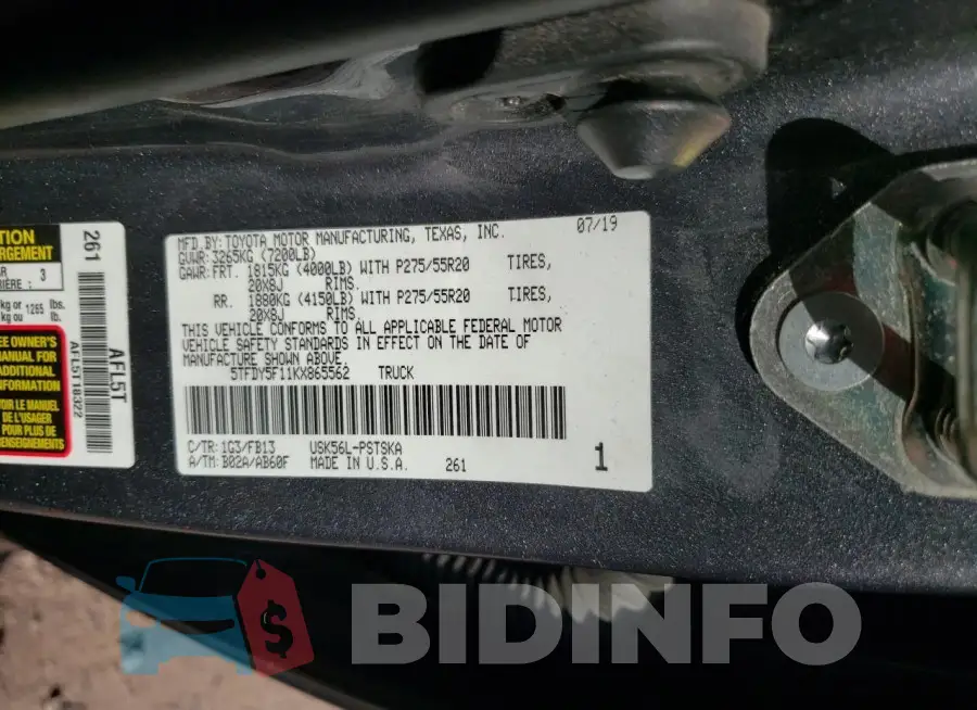 5TFDY5F11KX865562 Photo# 12