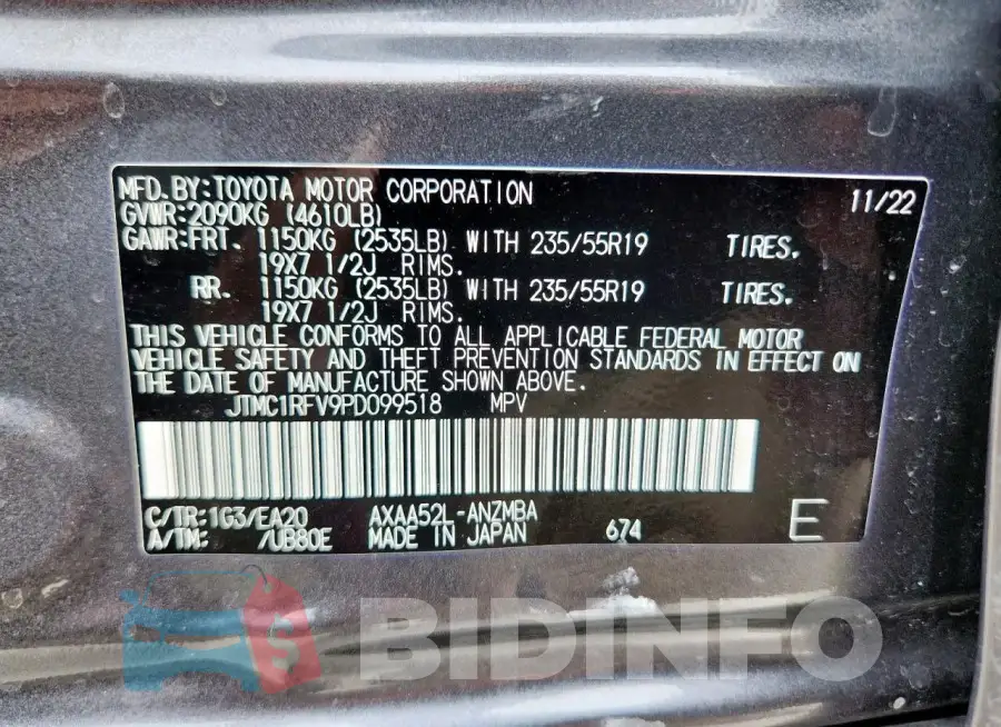 JTMC1RFV9PD099518 Photo# 13
