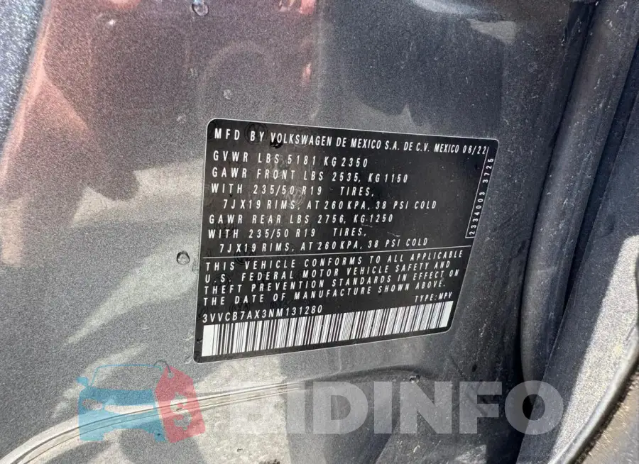 3VVCB7AX3NM 13128 Photo# 10