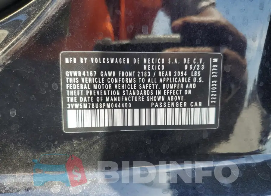 3VW5M7BU8PM044450 Photo# 12