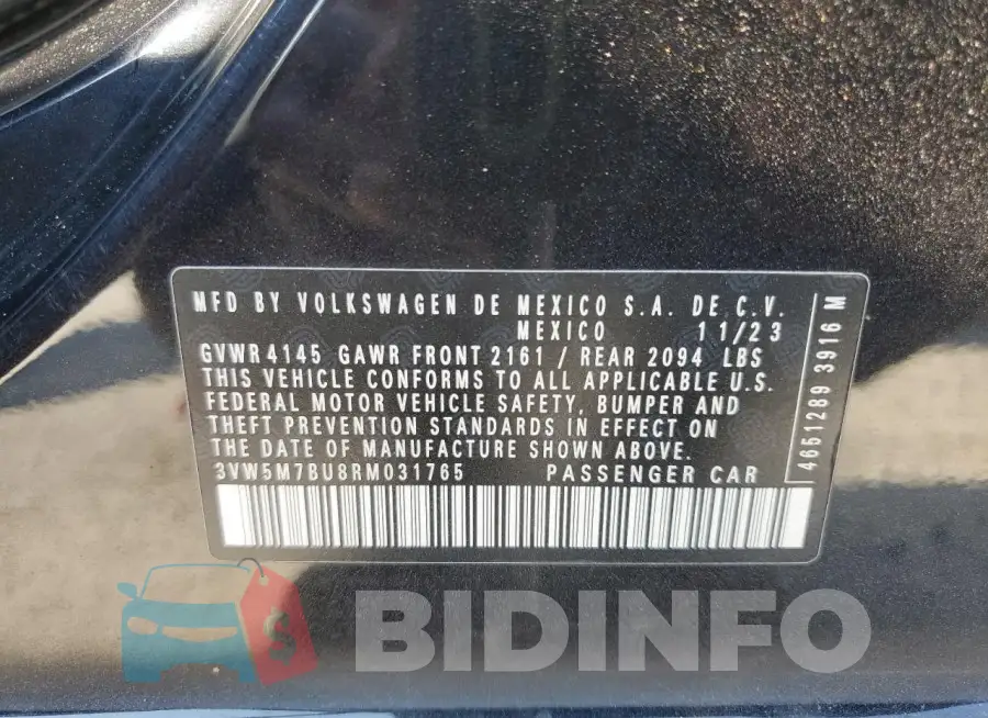 3VW5M7BU8RM031765 Photo# 13