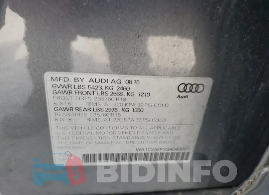 WA1C2AFP3GA040007 Photo# 13
