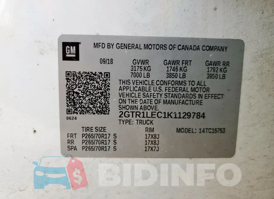 2GTR1LEC1K1129784 Photo# 12