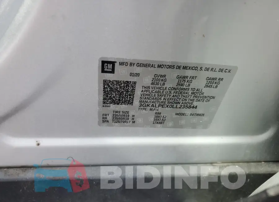 3GKALPEX0LL235844 Photo# 13