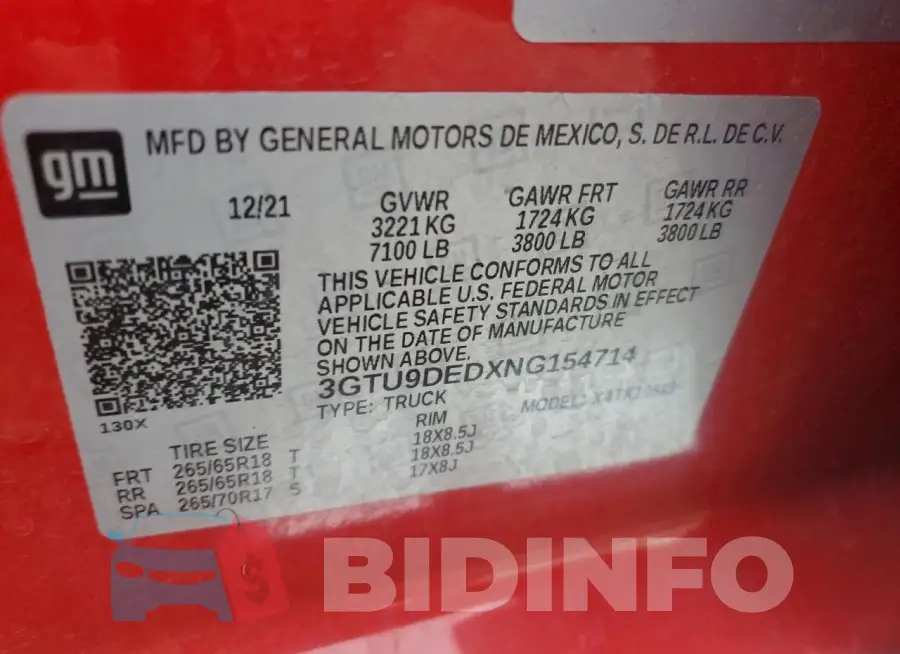 3GTU9DEDXNG154714 Photo# 12