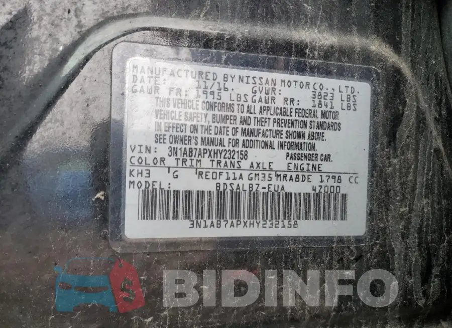 3N1AB7APXHY232158 Photo# 12