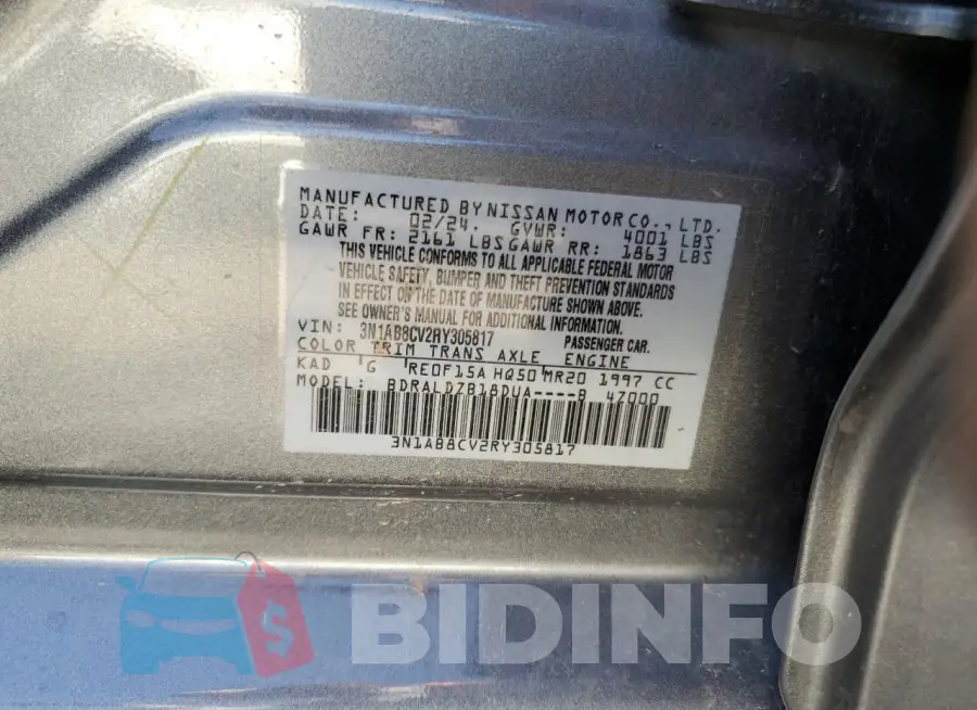 3N1AB8CV2RY305817 Photo# 12