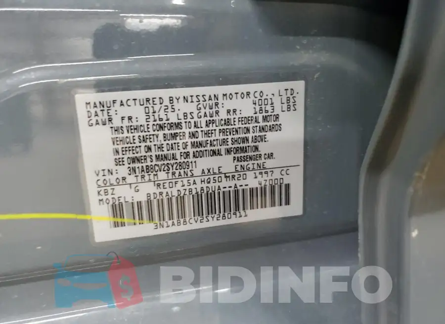 3N1AB8CV2SY280911 Photo# 12